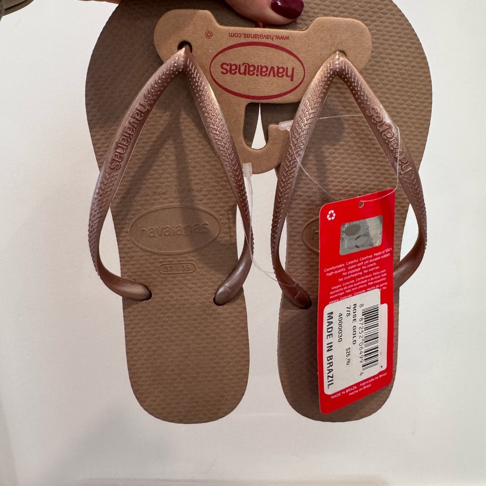 Havaianas Rose Gold Flip Flops